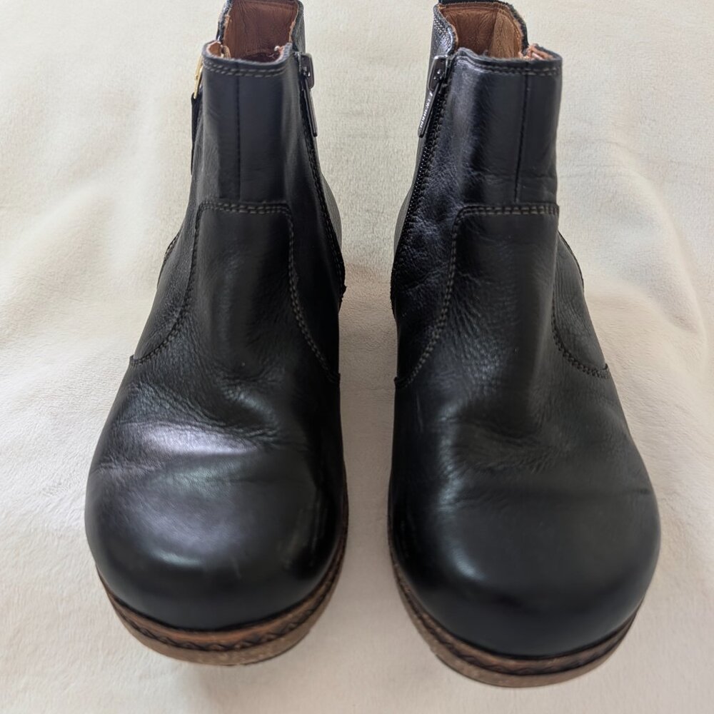 PIKOLINOS GRENADA BLACK LEATHER BOOTIES - WOMENS 37 / SZ 6.5/7 - LIKE NEW - Picture 4 of 9